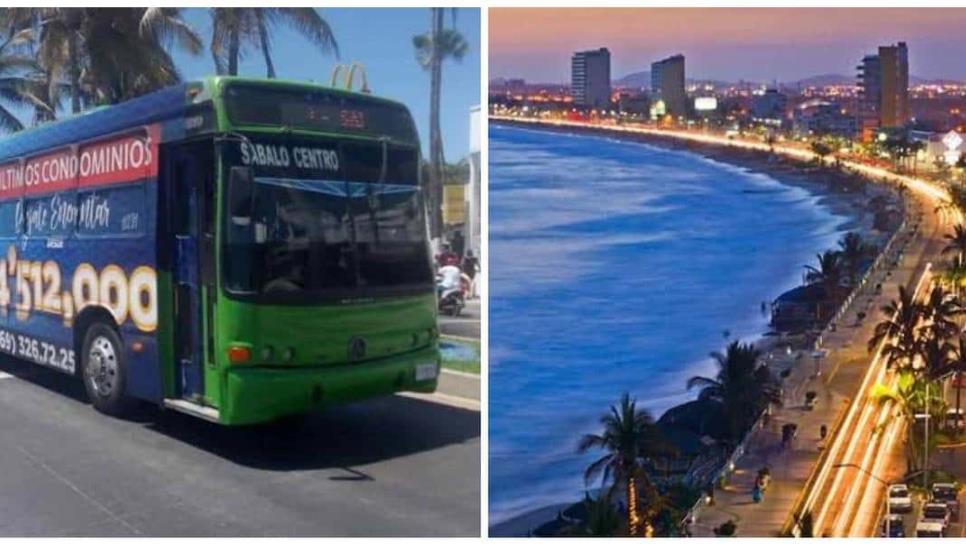 ¿Cuánto cuesta el pasaje del camión que atraviesa todo el malecón de Mazatlán?