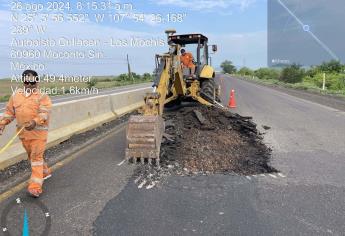 Arreglan tramo carretero de «La Costera» en Angostura tras derrumbe de piedra