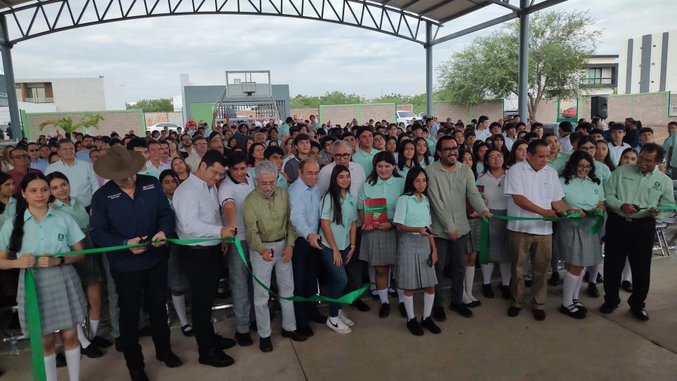 Rocha Moya inaugura el Cobaes 130 en La Conquista, Culiacán