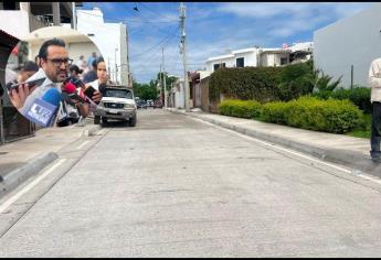 Gámez Mendívil entrega pavimentación en la colonia Cuauhtémoc