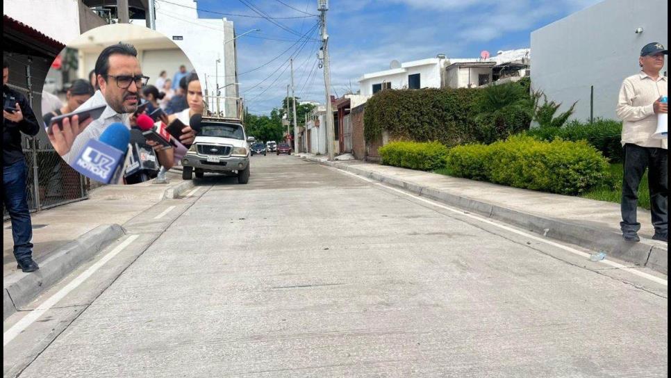 Gámez Mendívil entrega pavimentación en la colonia Cuauhtémoc