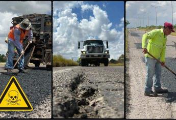 Carretera de la Muerte; así llaman a la México 15 en El Carrizo; exigen tapen baches