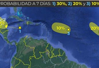 Se forman 3 zonas de baja presión cerca de México; podrían evolucionar a ciclón 