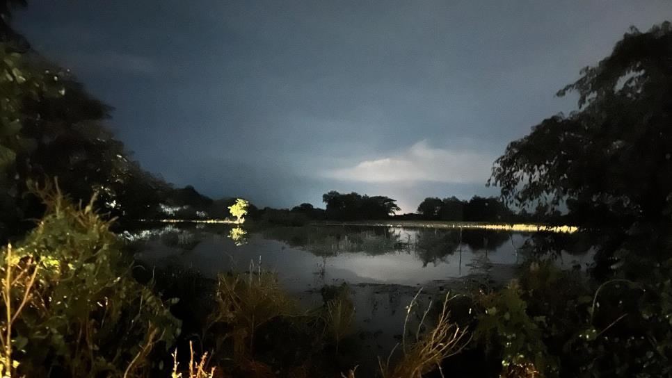 Crece el caudal del río Presidio en El Walamo; temen que el agua se meta a las casas