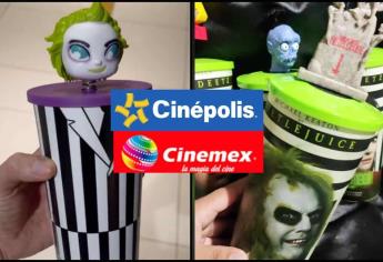 Vaso de Beetlejuice 2 en Cinépolis y Cinemex ¿Cuál es mejor? 