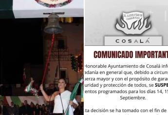 Se suspenden eventos de Fiestas Patrias por motivos de seguridad en Cosalá 