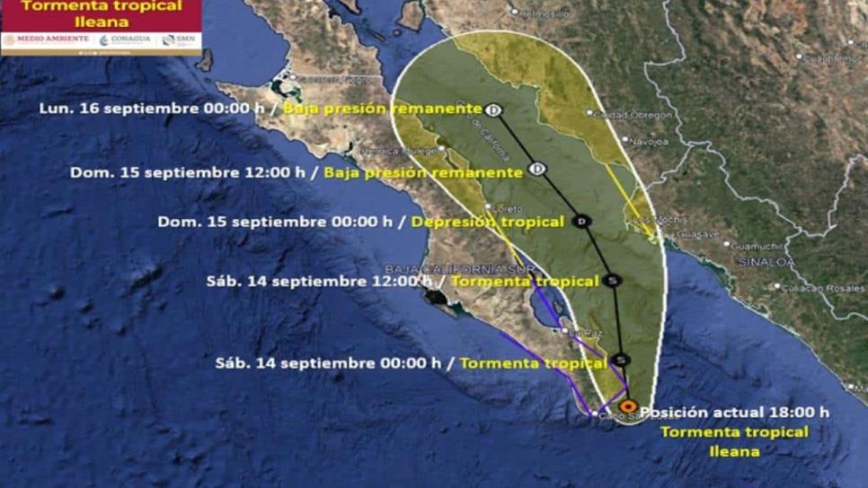 Impacto de “Ileana” sobre norte de Sinaloa es inminente: Conagua