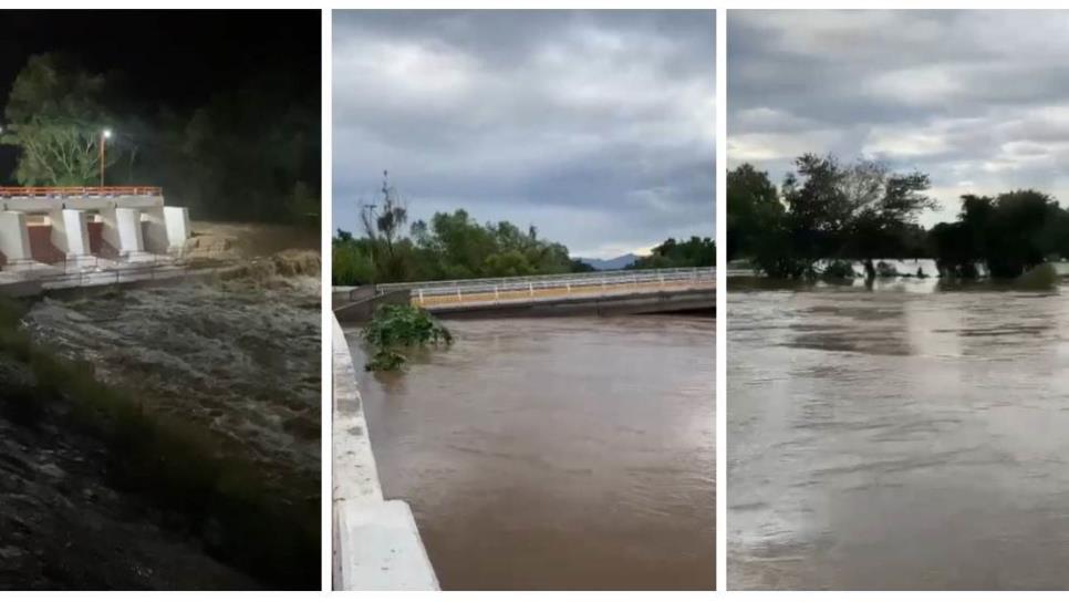 Río Sinaloa se desborda y pone en alerta a Sinaloa de Leyva y Guasave | VIDEO