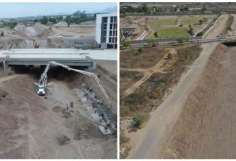 Dren Bacurimí en Culiacán; así van las obras de revestimiento de este importante desfogue