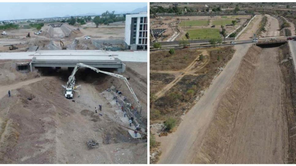 Dren Bacurimí en Culiacán; así van las obras de revestimiento de este importante desfogue