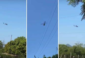 Helicóptero de la Marina sobrevuela comunidades de El Fuerte