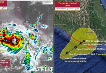 Se forma la Tormenta tropical John este lunes 23 de septiembre, ¿Afectará a Sinaloa?