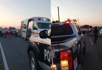 Atropellan a pareja de motociclistas en la calle 300 de Guasave