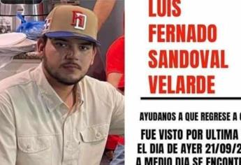 Joven de 20 años desaparece en Culiacán; familiares piden ayuda para localizar a Luis Fernando