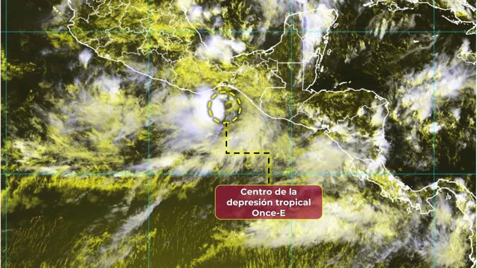 Se forma la depresión tropical Once-E frente a las costas de Oaxaca y Chiapas