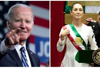 Joe Biden felicita a Claudia Sheinbaum por convertirse en la primera mujer presidenta de México