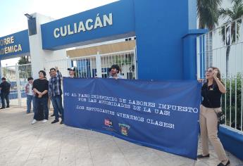 Estudiantes de la UAS en Culiacán protestan contra el paro laboral y la falta de clases