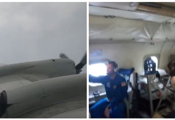 Así sacude el huracán Milton al avión cazahuracanes que sobrevoló el ojo | VIDEO