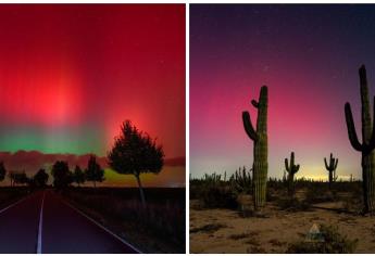 Así se vieron la auroras boreales al norte de México | FOTOS