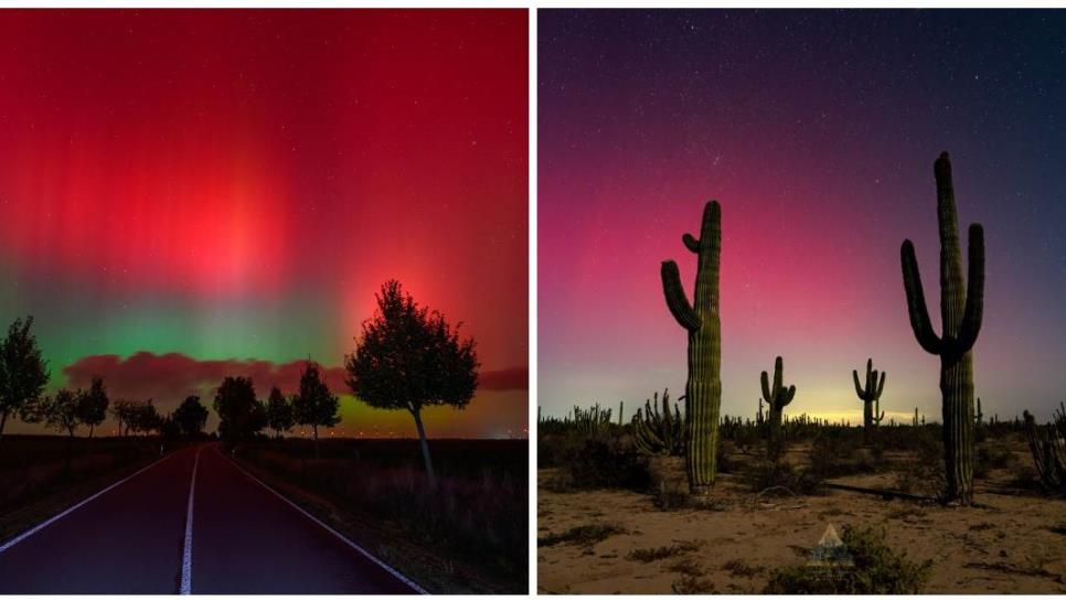 Así se vieron la auroras boreales al norte de México | FOTOS