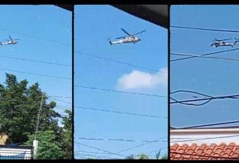 Helicópteros del Ejército y Marina sobrevuelan la zona sur de Culiacán