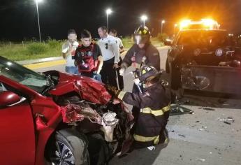 Sábado caótico en la avenida Delfín de Mazatlán, dos choques se registraron en la misma zona