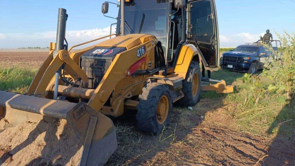 Grupo Élite de la Policía Estatal localizó una retroexcavadora que fue robada recientemente