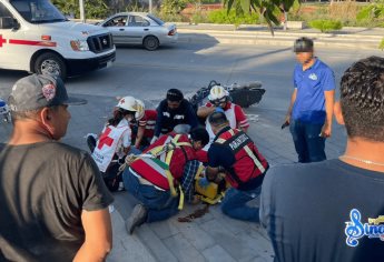 Motociclista resulta herido tras ser impactado por un vehículo en Mazatlán