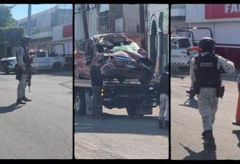 Guardia Nacional protagoniza persecución y accidente en el Centro de Culiacán