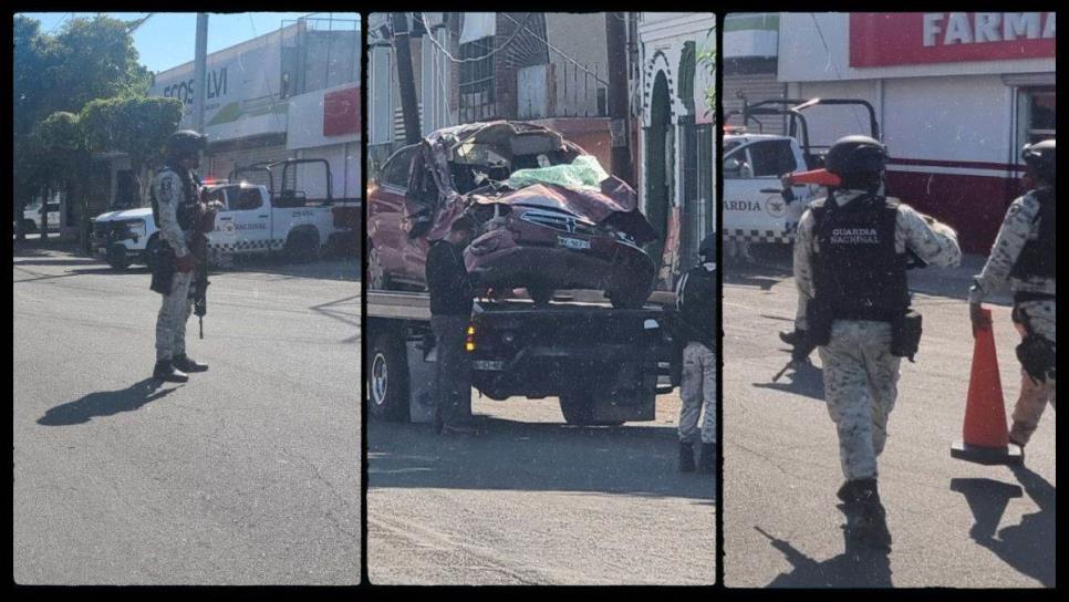 Guardia Nacional protagoniza persecución y accidente en el Centro de Culiacán