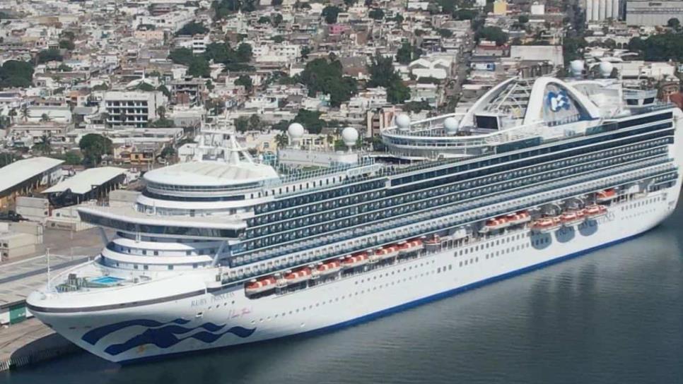 Cerca de 4 mil turistas llegan este lunes a Mazatlán a bordo del crucero Ruby Princess