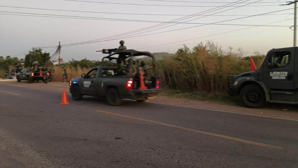 Militares se enfrentan a balazos con civiles armados en el ejido El 12 al oriente de Culiacán