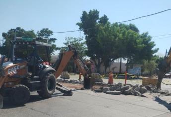 Cierran vialidad de Centenario y Alameda, en Los Mochis, por trabajos de rehabilitación 