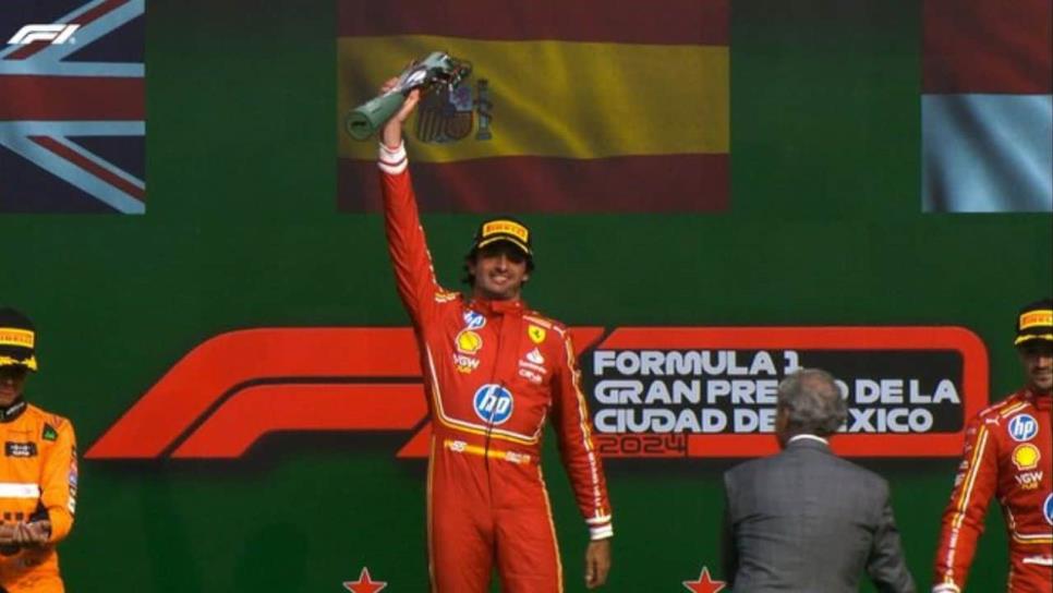 Carlos Sainz se lleva el Gran Premio de México 2024, Checo Pérez terminó en último lugar