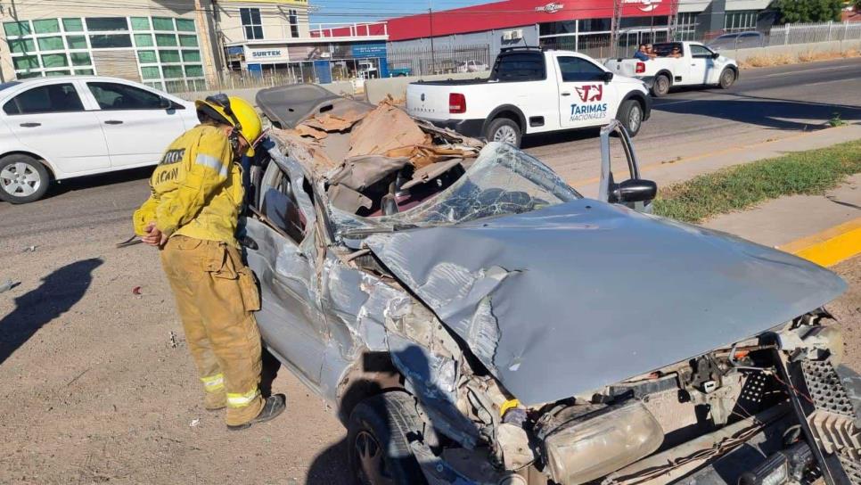 Bombero de Culiacán resulta herido al accidentarse en el Campo El Diez