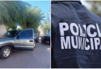 Policías localizan camioneta robada horas antes en Los Mochis