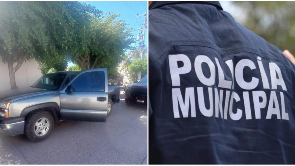 Policías localizan camioneta robada horas antes en Los Mochis