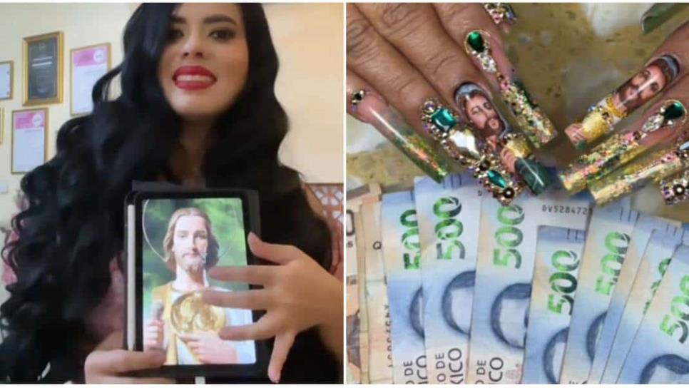 Uñas de 11 mil pesos de San Judas Tadeo causan sensación en redes sociales | VIDEO