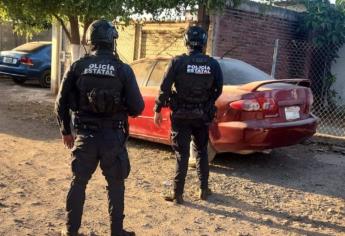 Policías recuperan automóvil con reporte de robo en la colonia Toledo Corro, al sur de Culiacán