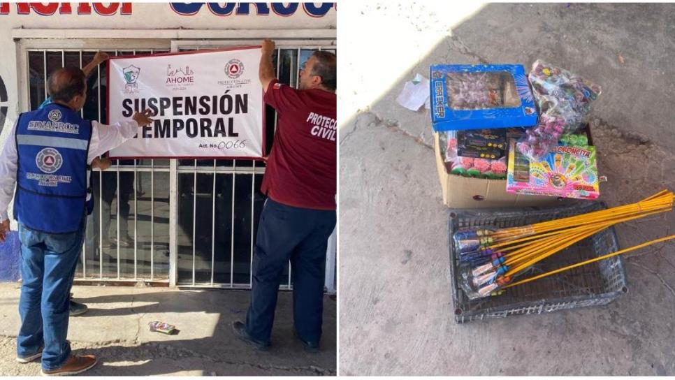 Clausuran barbería donde vendían pirotecnia en Los Mochis