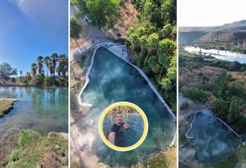 Aguas termales en Choix; así luce desde lo alto este paraíso en Agua Caliente de Baca | FOTOS