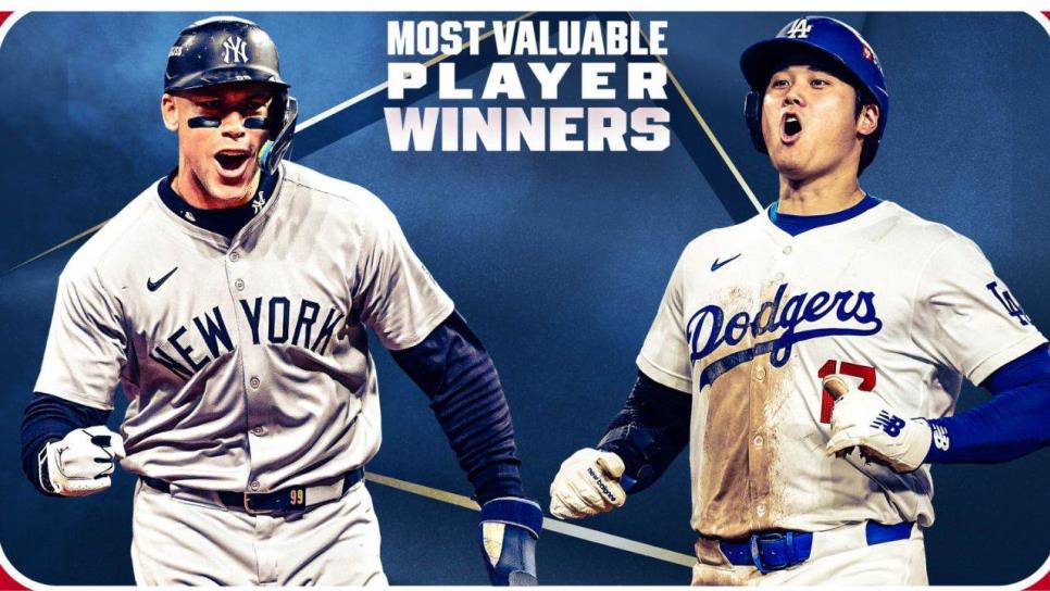 Aaron Judge y Shohei Ohtani, se llevan el Premio MVP de las Grandes Ligas