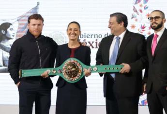 “Canelo” Álvarez llega a la mañanera; anuncia clase masiva de box y manda mensaje a Sinaloa