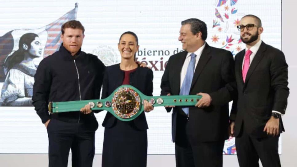 “Canelo” Álvarez llega a la mañanera; anuncia clase masiva de box y manda mensaje a Sinaloa