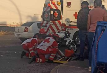 Accidente en moto deja a una persona con lesiones en Los Mochis