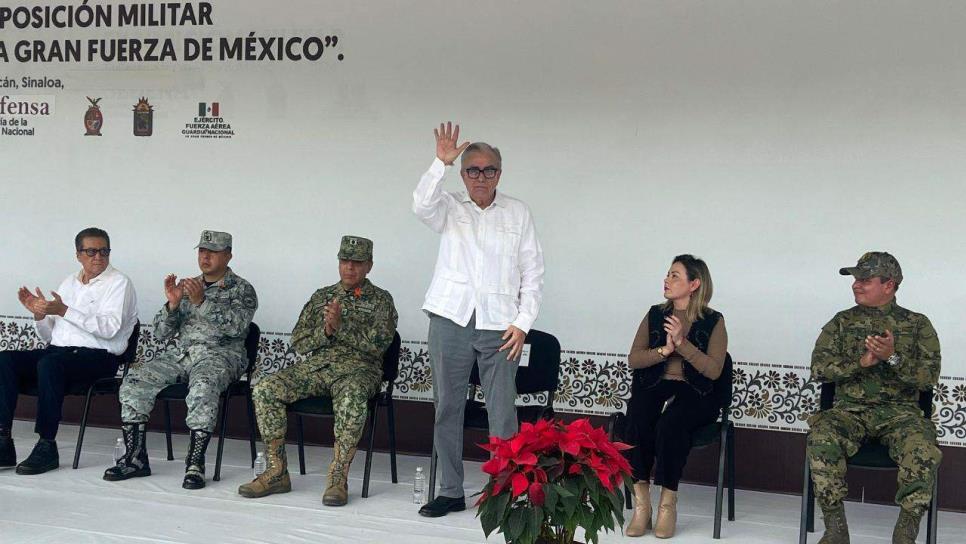 Rocha Moya clausura la exposición militar “La Gran Fuerza de México”