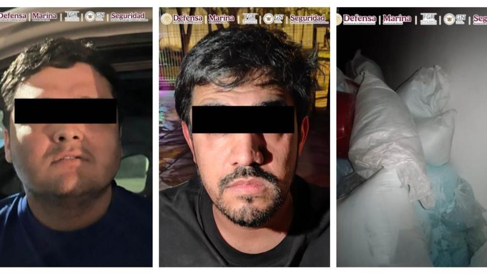 Dos detenidos en decomiso histórico de fentanilo en norte de Sinaloa