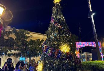 La Plazuela Machado se llena de espíritu navideño con el encendido del árbol y luces