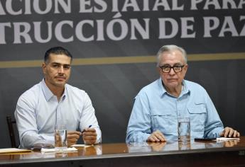 Rocha Moya se reúne con García Harfuch en la Mesa de Seguridad de Sinaloa