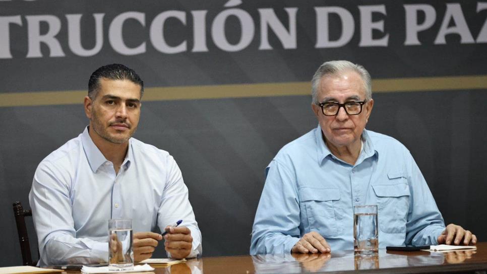 Rocha Moya se reúne con García Harfuch en la Mesa de Seguridad de Sinaloa